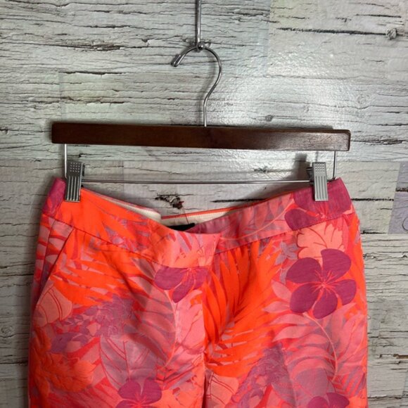 J. crew collection pink floral trousers dress pants size 8 - Picture 3 of 7